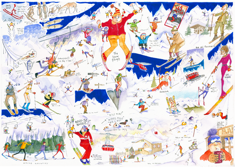 HEADING FOR THE SLOPES -  Giclée Print limited edition of 300