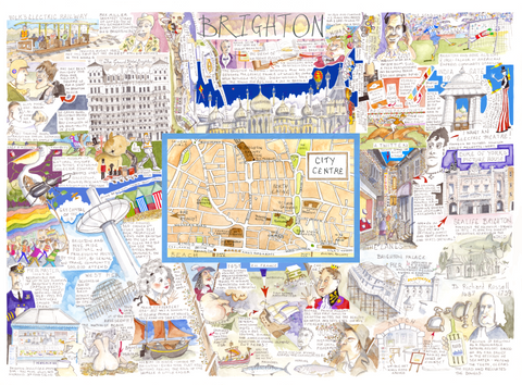 MAP OF BRIGHTON Giclée Print limited edition of 300