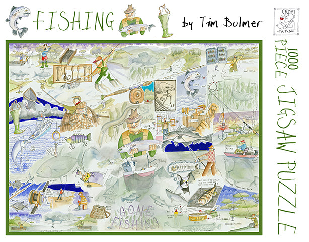 FISHING Jigsaw – Tim Bulmer  Humorous Cartoons for all occasions signed by  Tim Bulmer, Artist