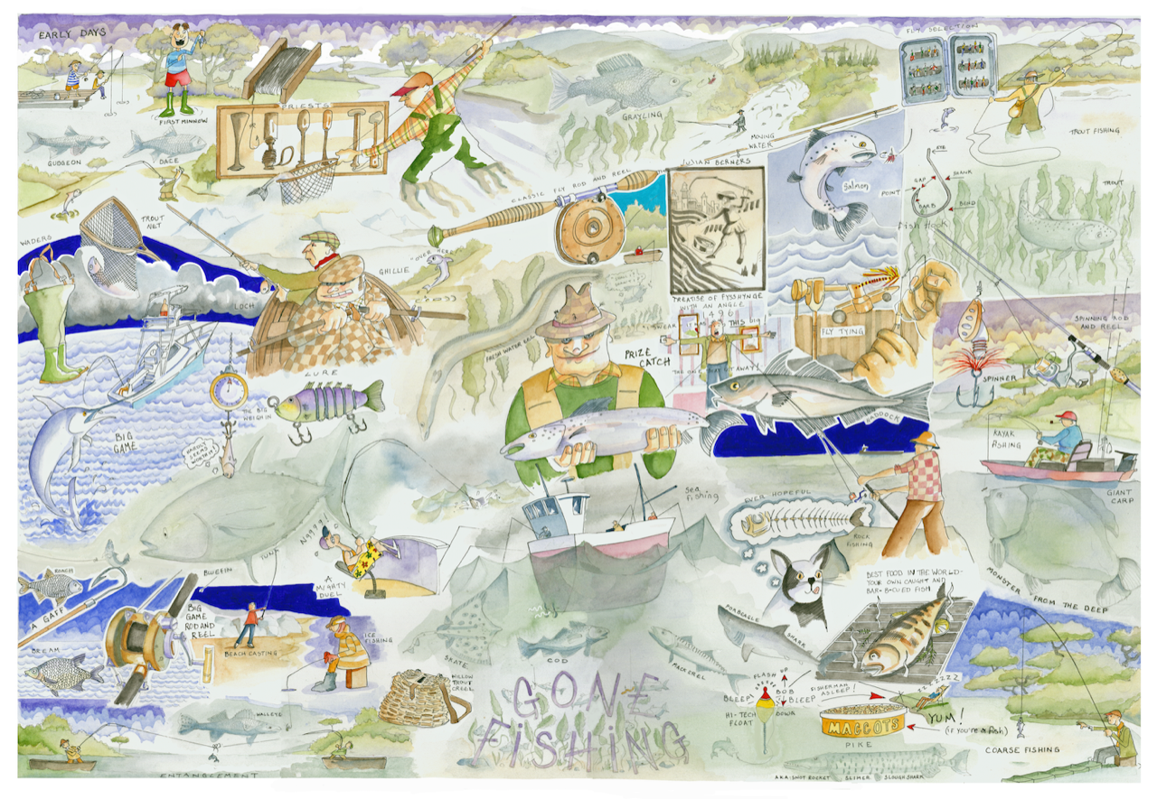 GONE FISHING -  Giclée Print limited edition of 300