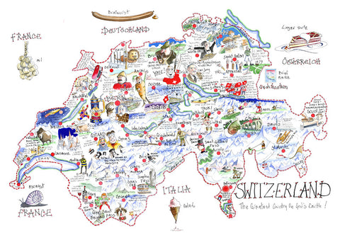 MAP OF SWITZERLAND