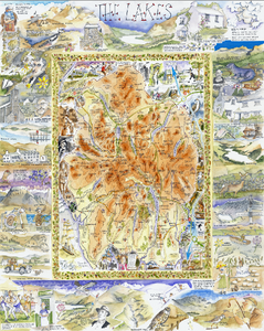 MAP OF THE LAKE DISTRICT Giclée Print limited edition of 300