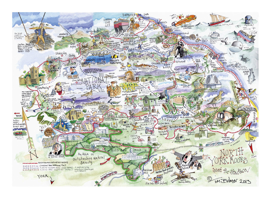 MAP OF NORTH YORK MOORS – Tim Bulmer | Humorous Cartoons for all ...