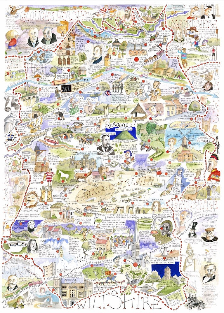 MAP OF WILTSHIRE – Tim Bulmer | Humorous Cartoons for all occasions ...